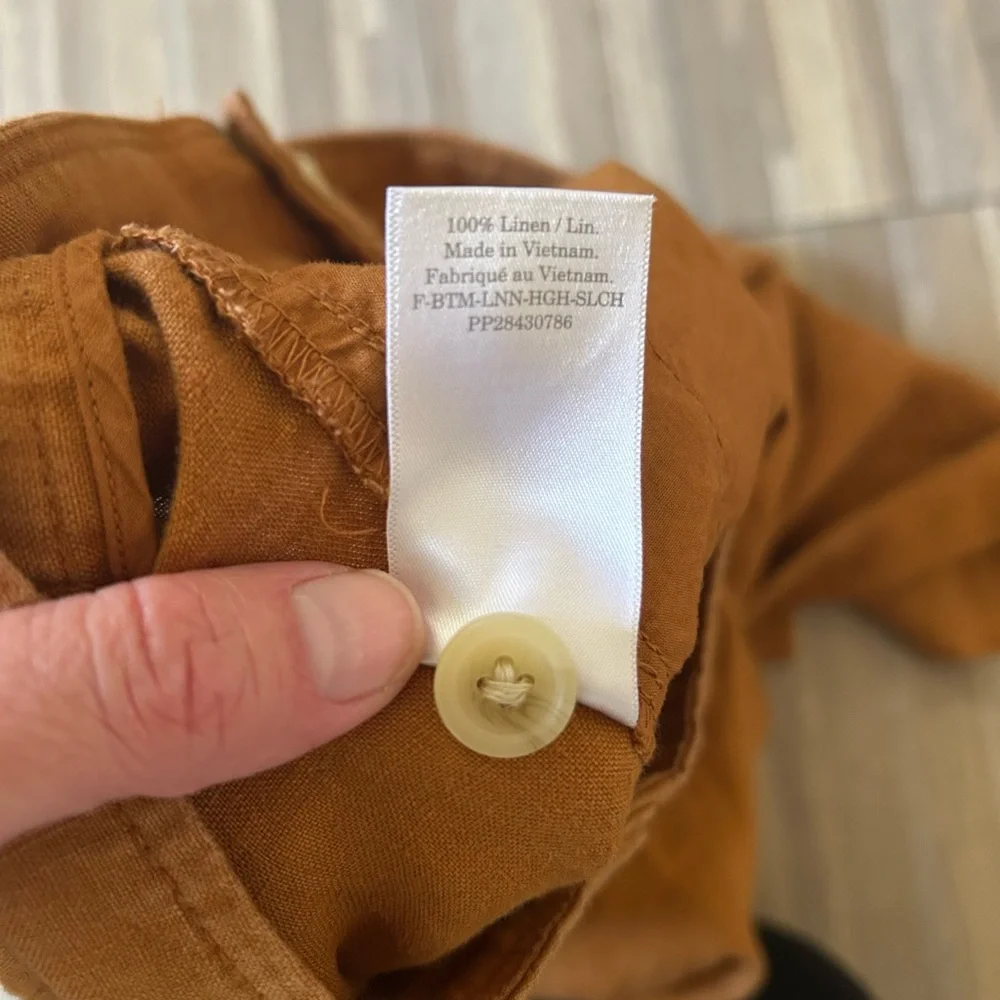 Everlane The Linen Way-high Drape Pant in Caramel Size 4 100% linen